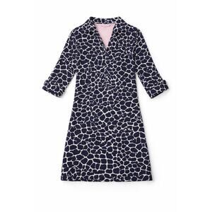 Lilly Pulitzer Navy White Giraffe Print Shift Dress Size 4